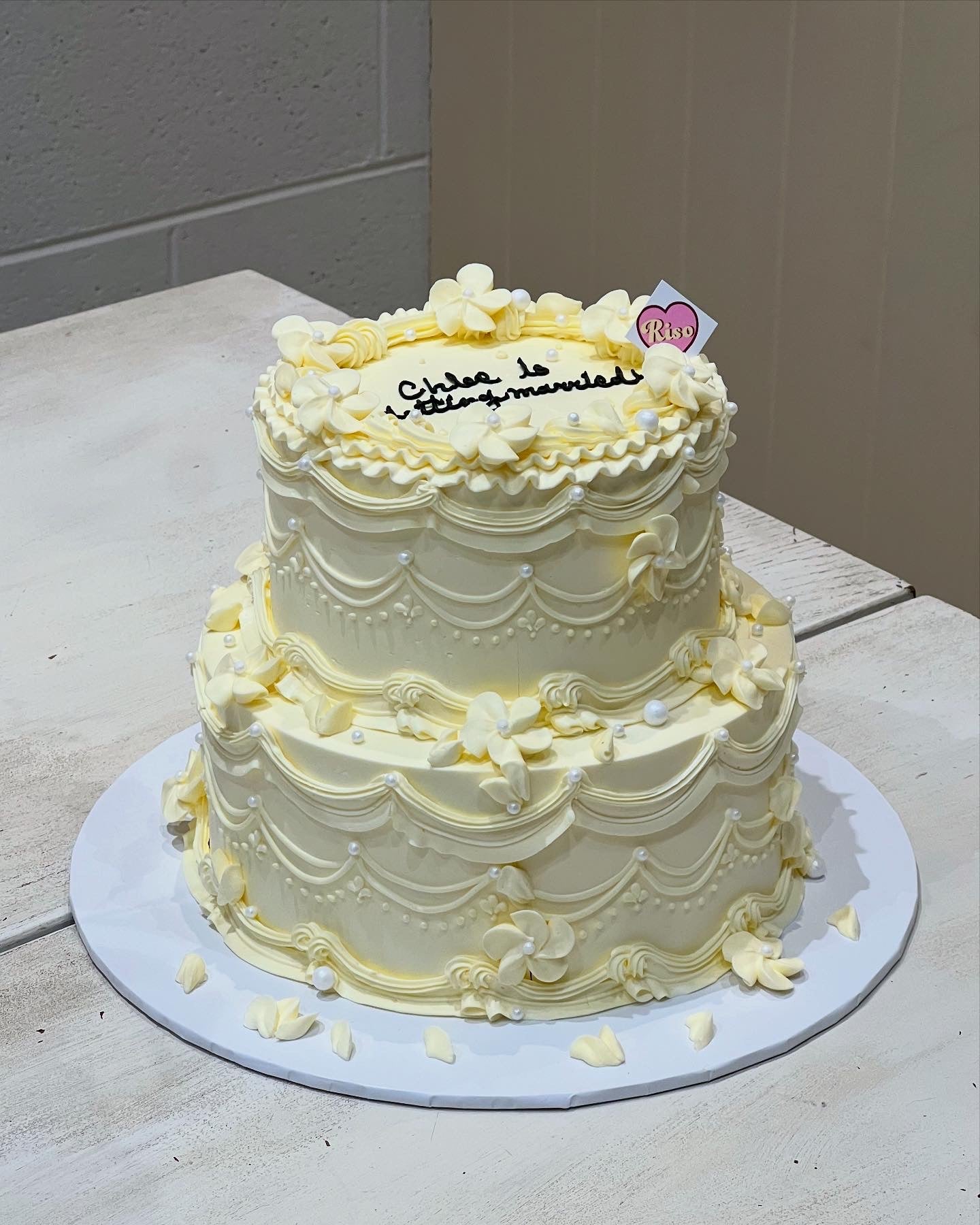 Cherry Blossom 2 tier Cake