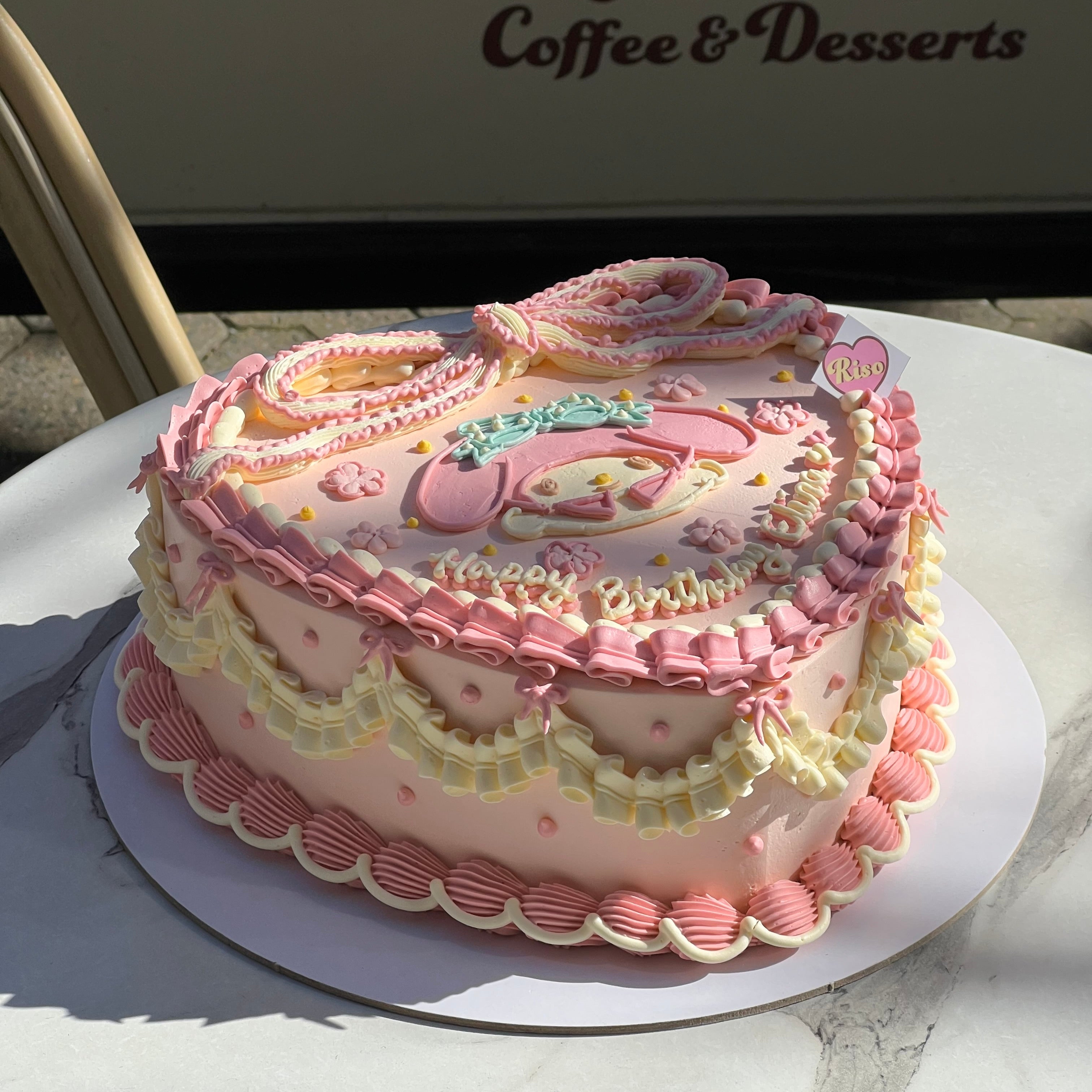 Ribbon My Melody Cake (Round/Heart)