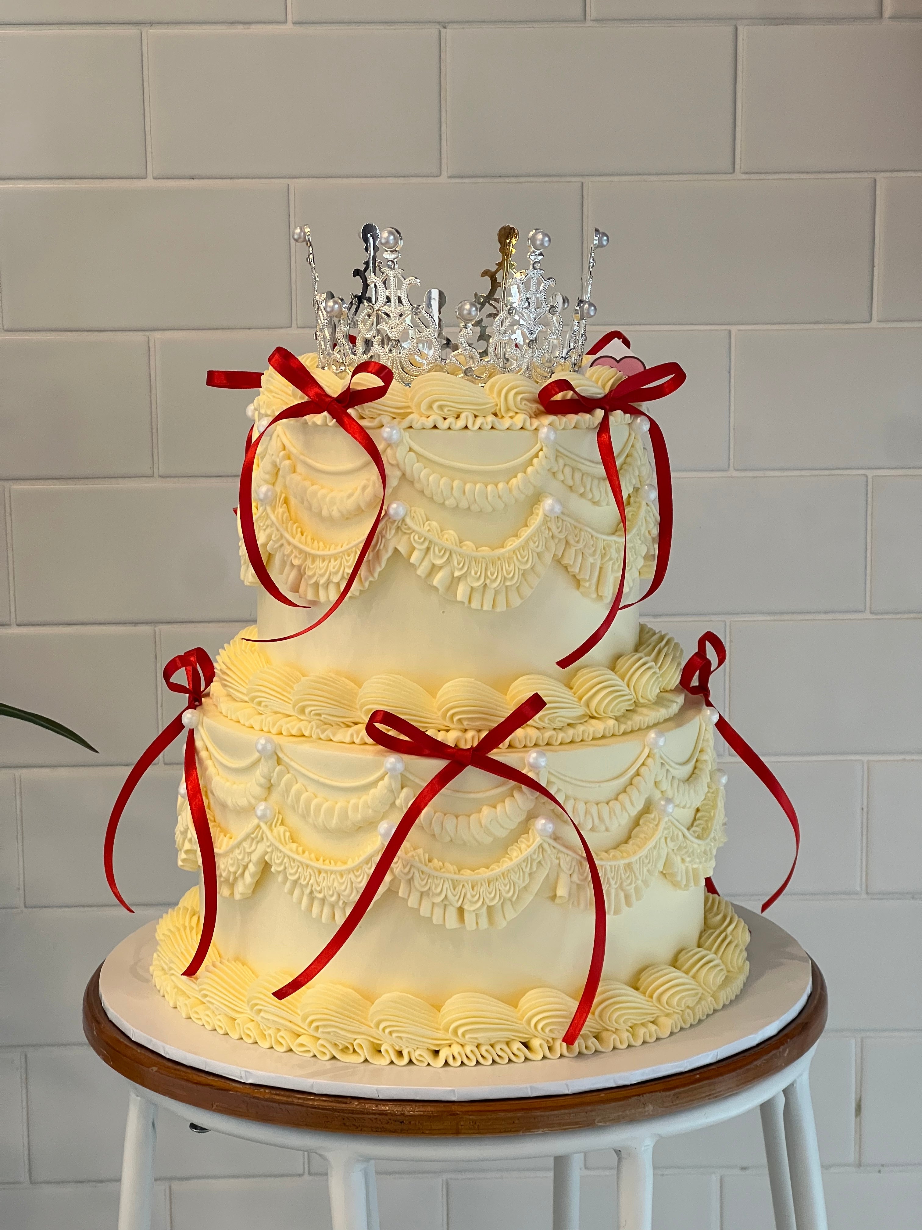Tiara Balletcore 2 tier Cake