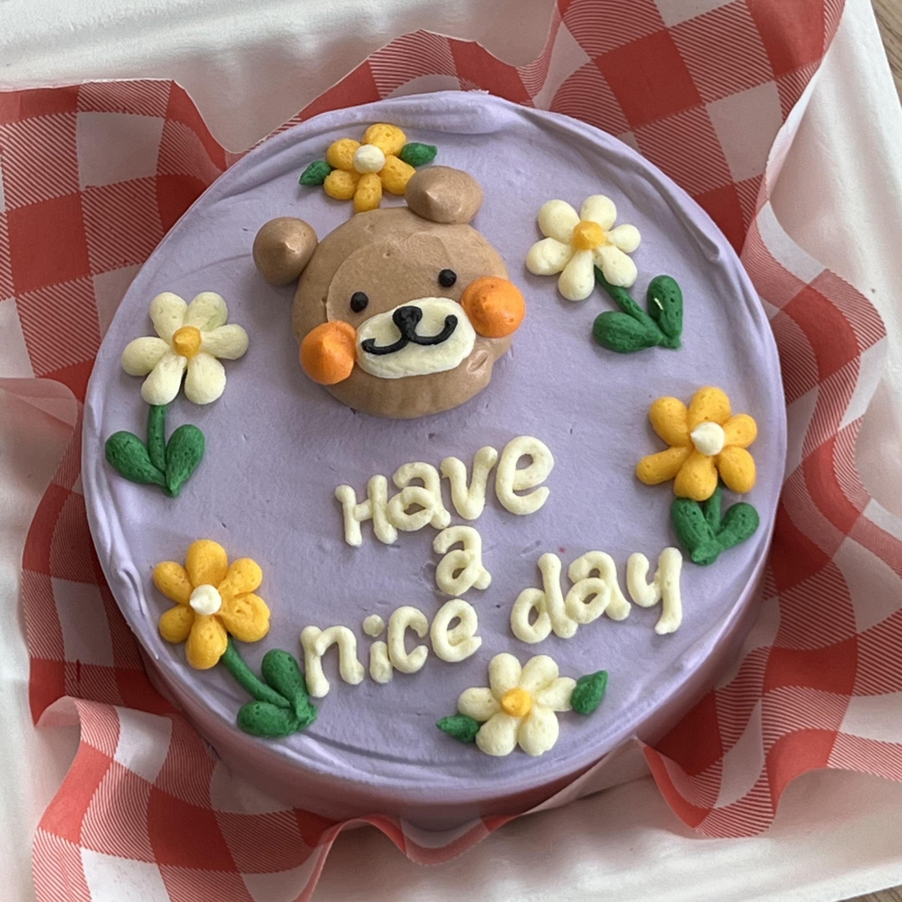 Flower Bear2 Lunch Box Cake