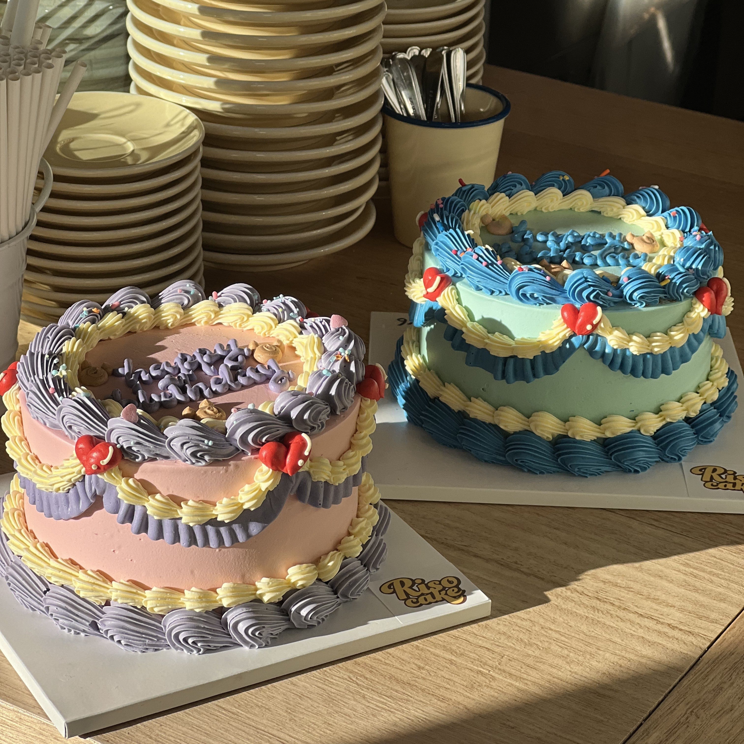 Baby Vintage Cake (Round/Heart)