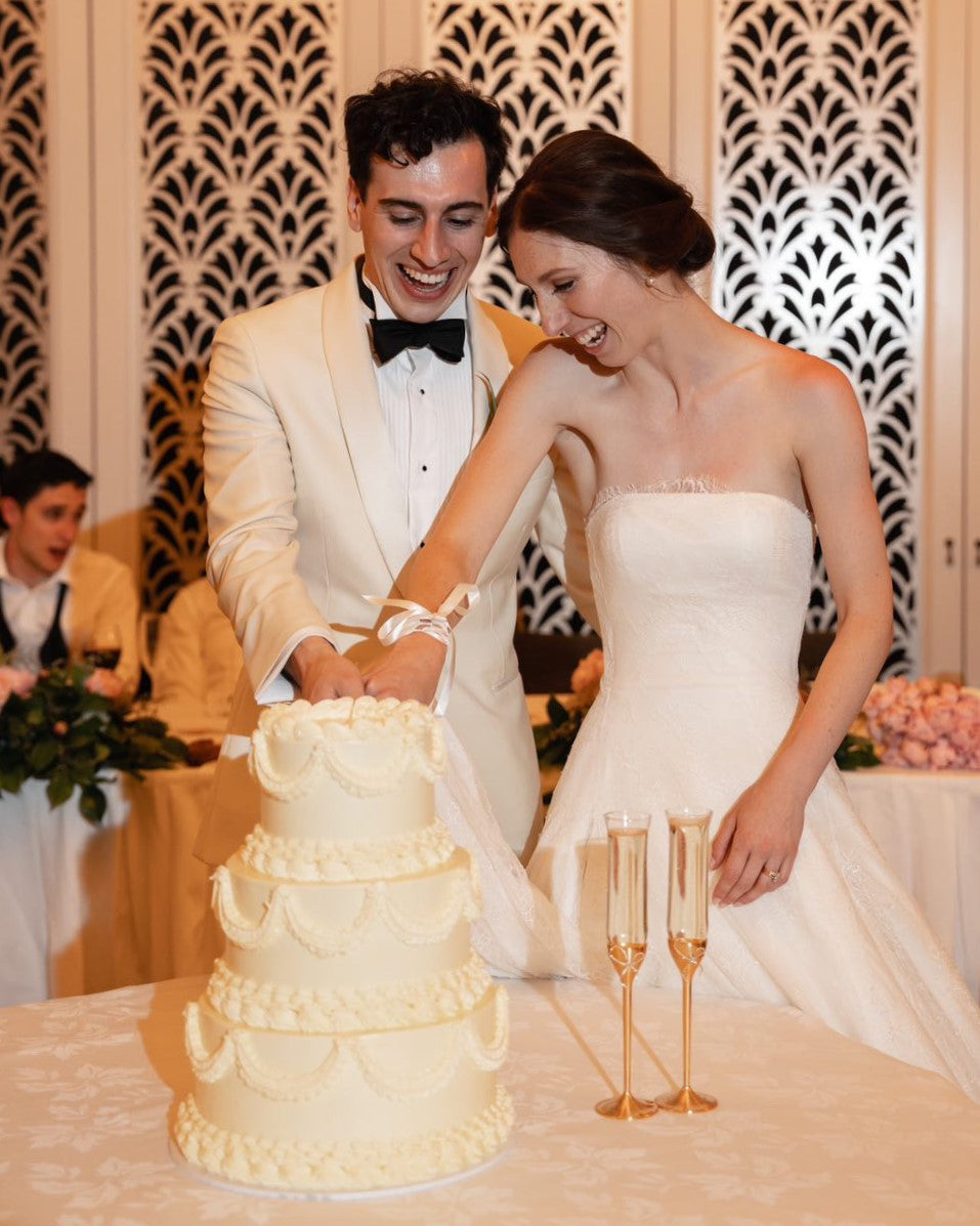 White Vintage 3 tier Cake