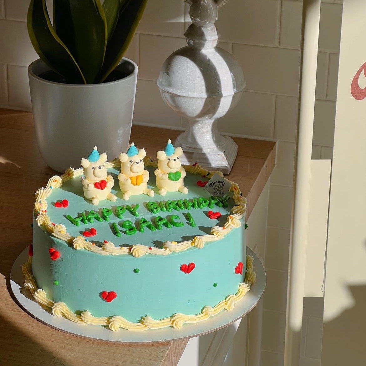 Triplets Party Bear Cake