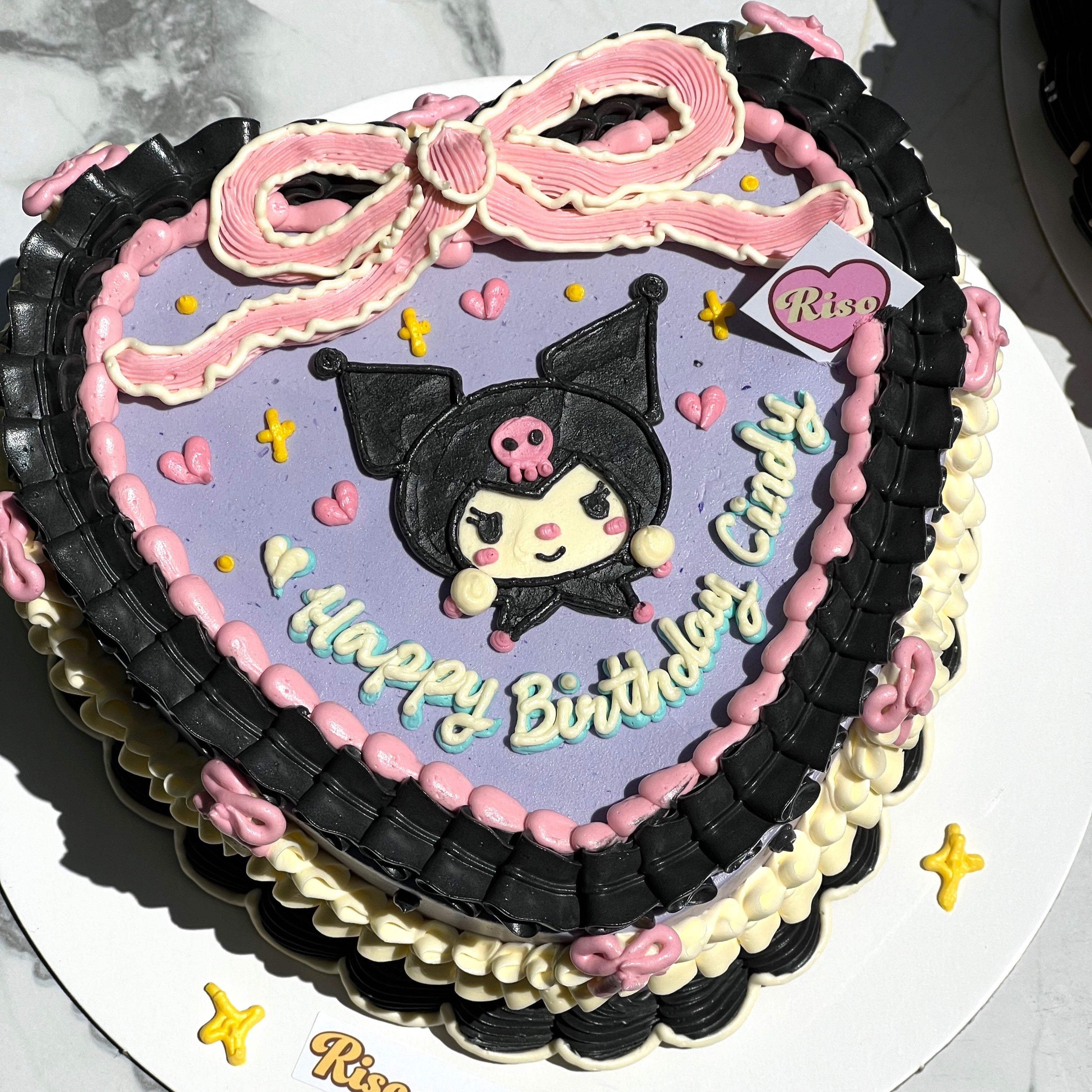 Ribbon Kuromi Cake  (Round/Heart)