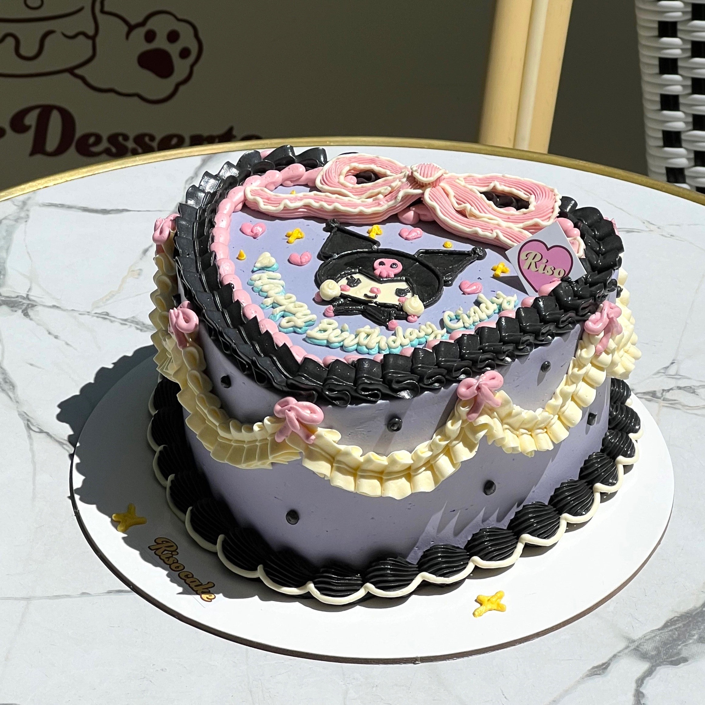 Ribbon Kuromi Cake  (Round/Heart)