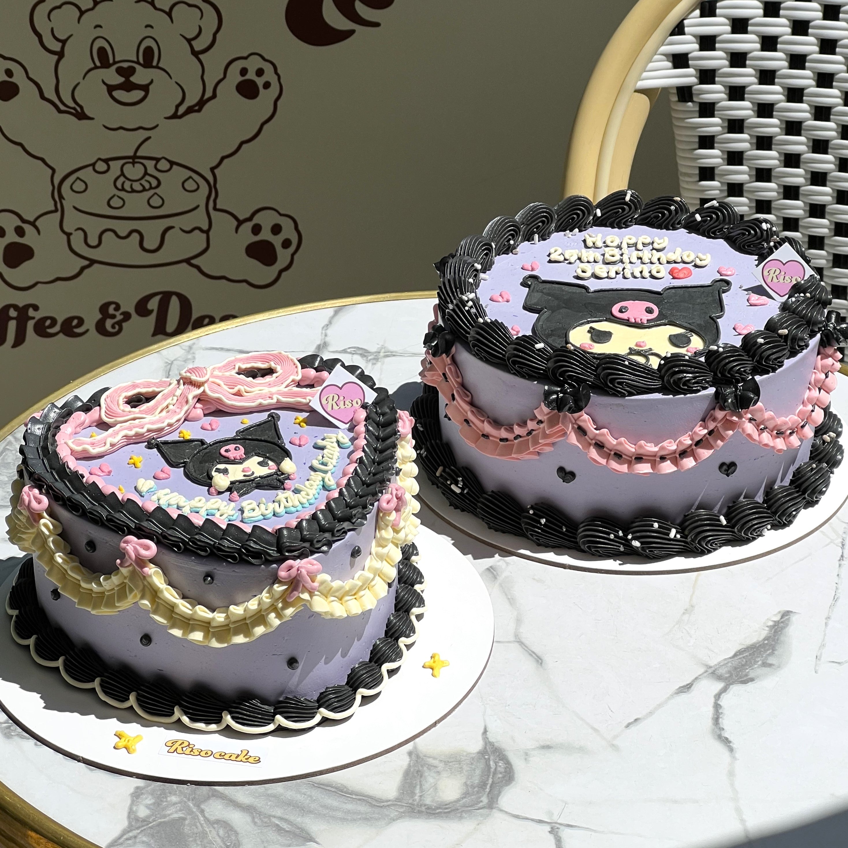 Ribbon Kuromi Cake  (Round/Heart)