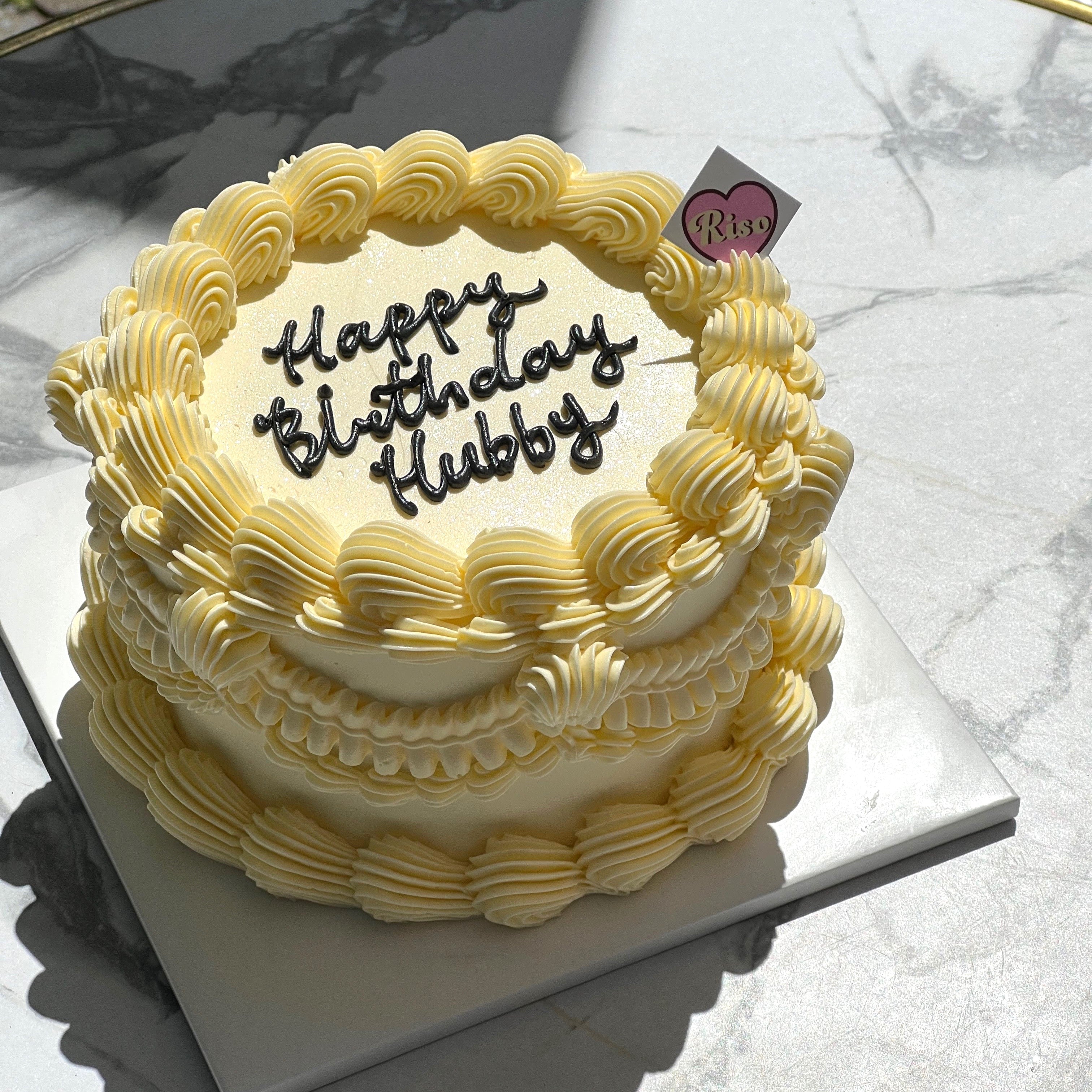 Vintage Glitter Cake (Round/Heart)