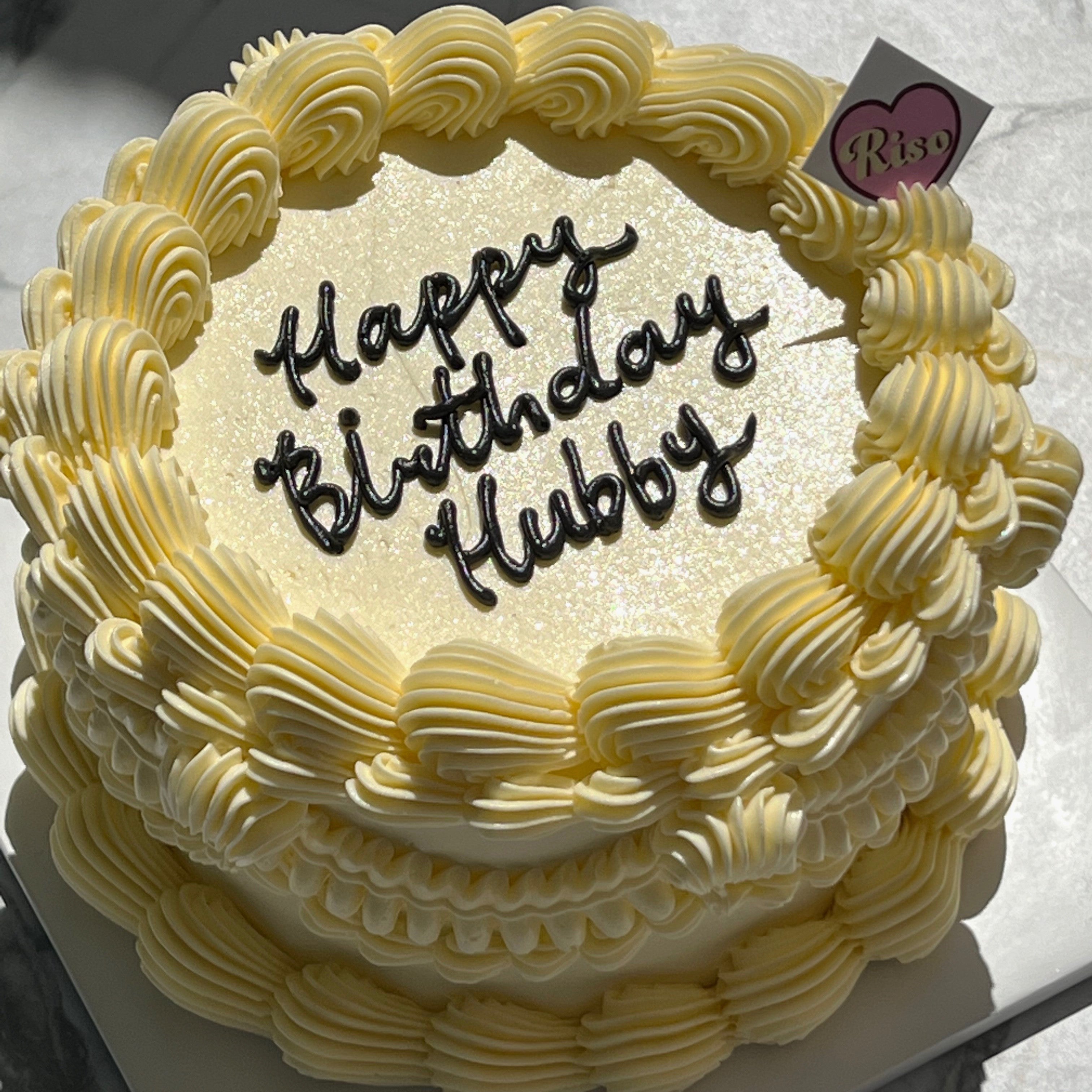 Vintage Glitter Cake (Round/Heart)