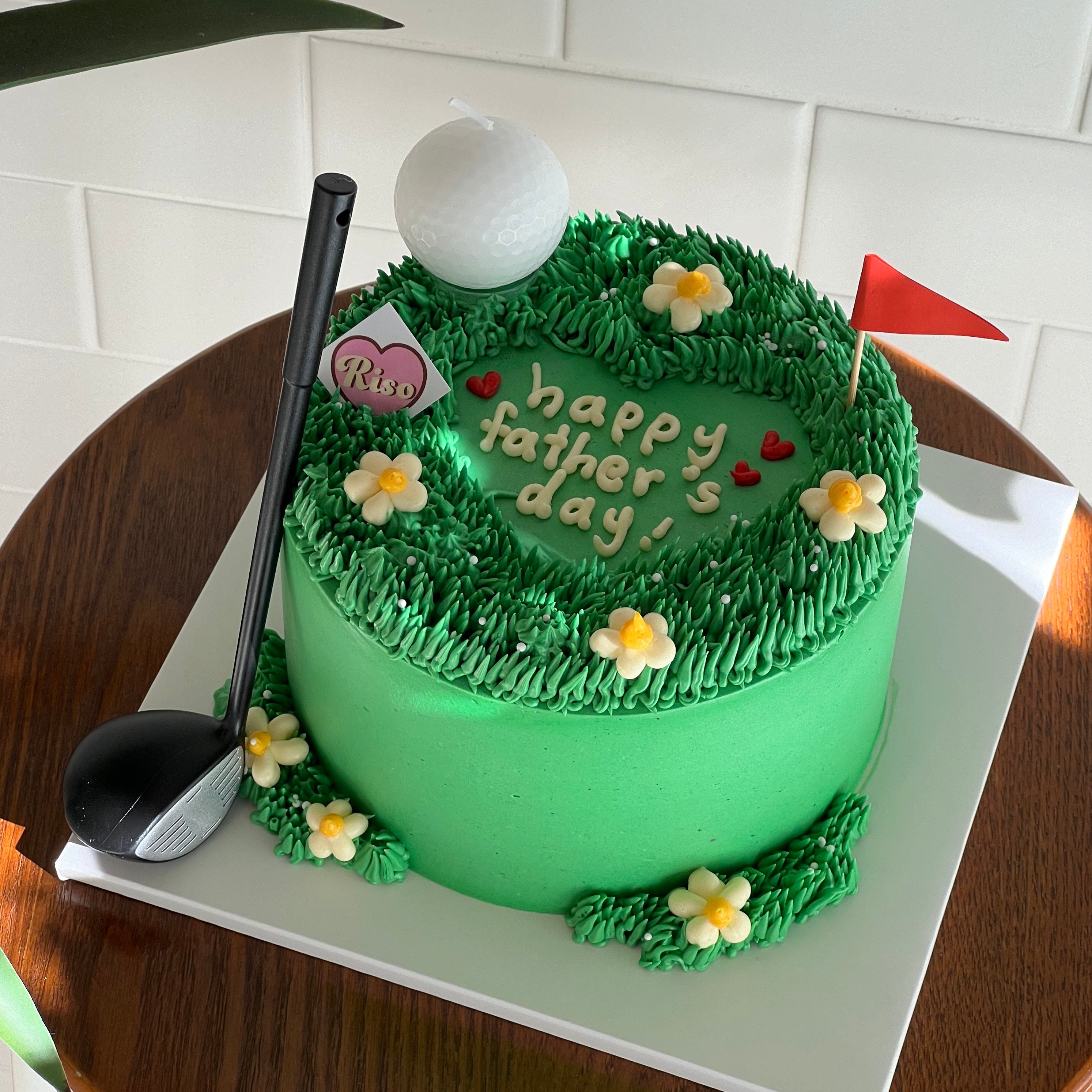 Golf Ball Candle Cake