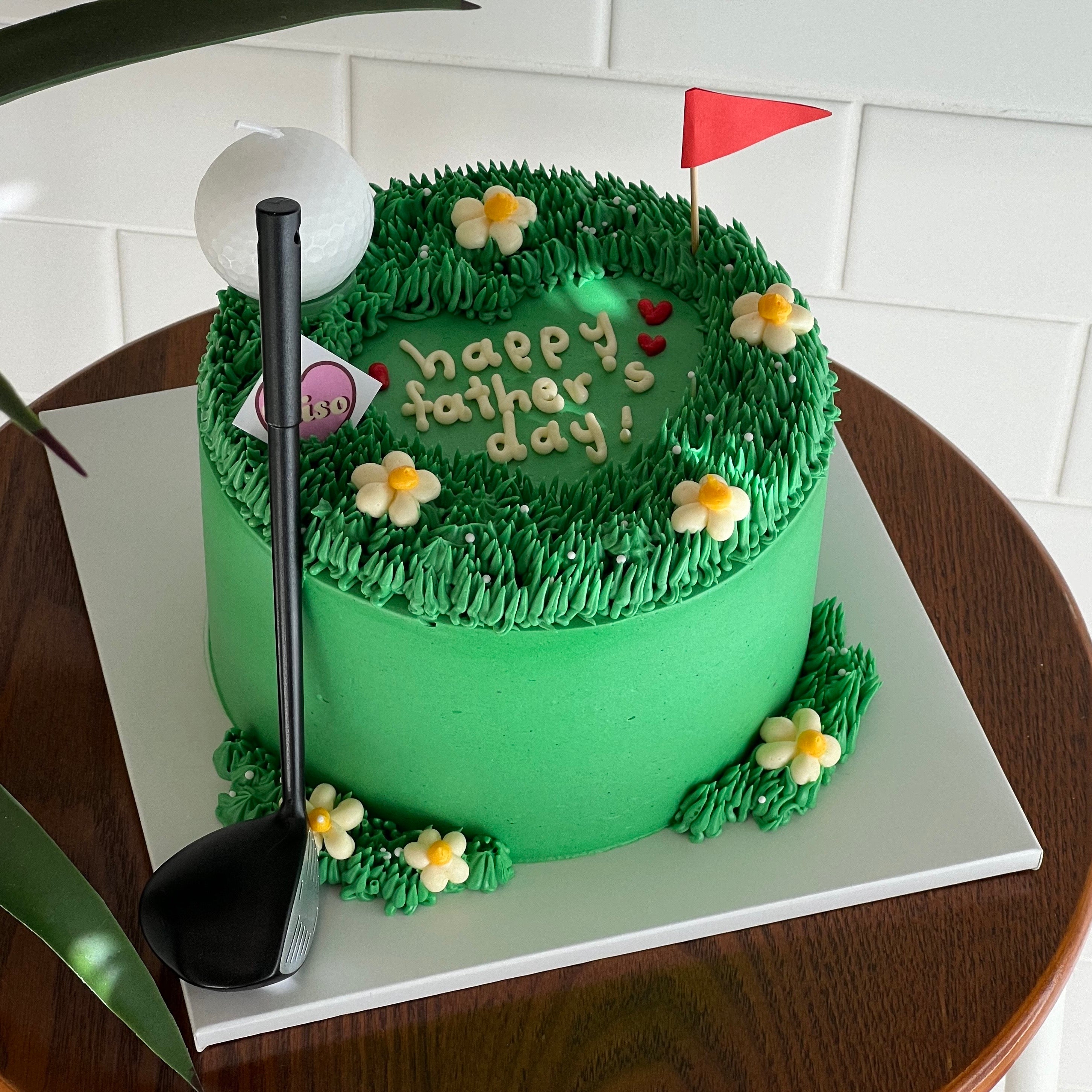 Golf Ball Candle Cake