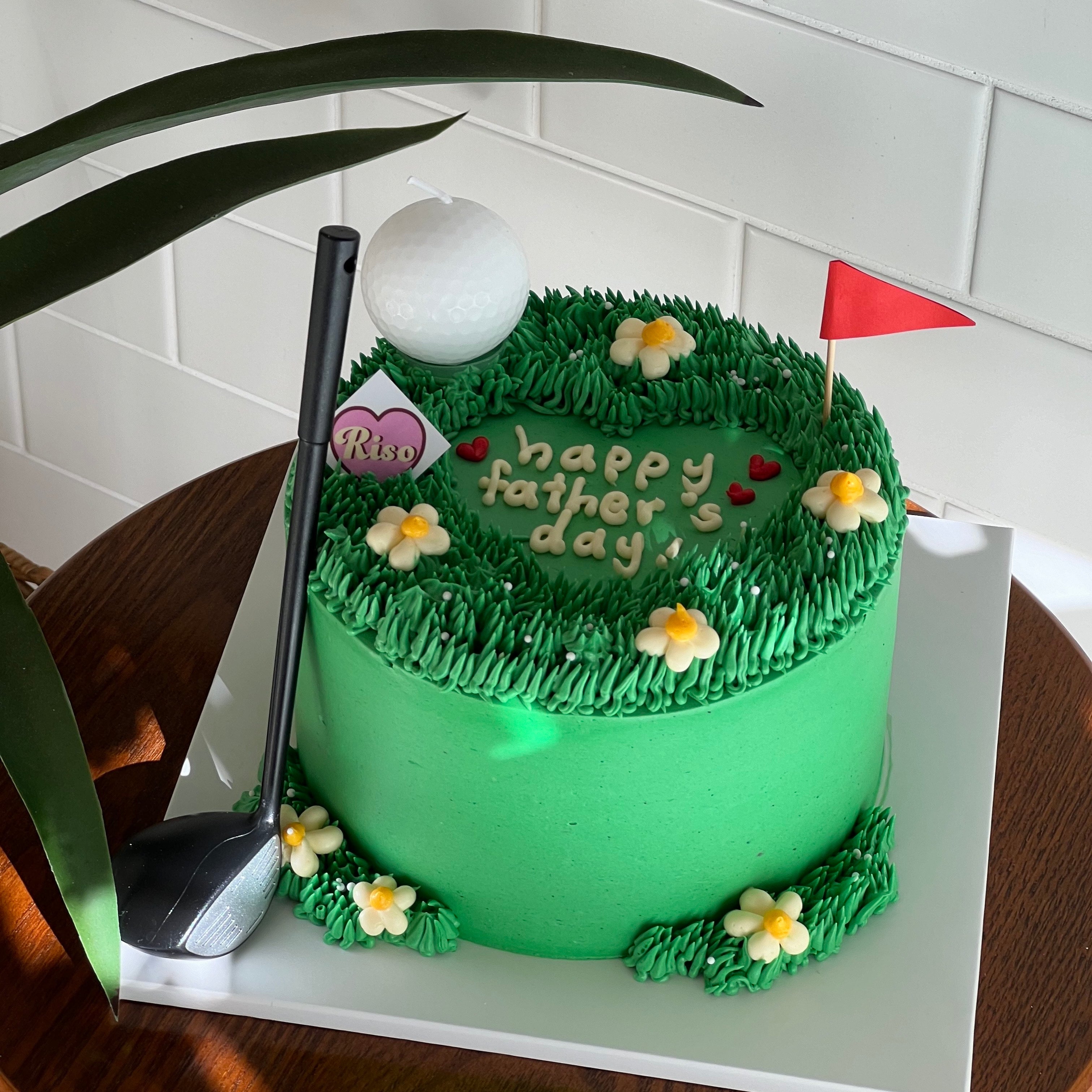 Golf Ball Candle Cake