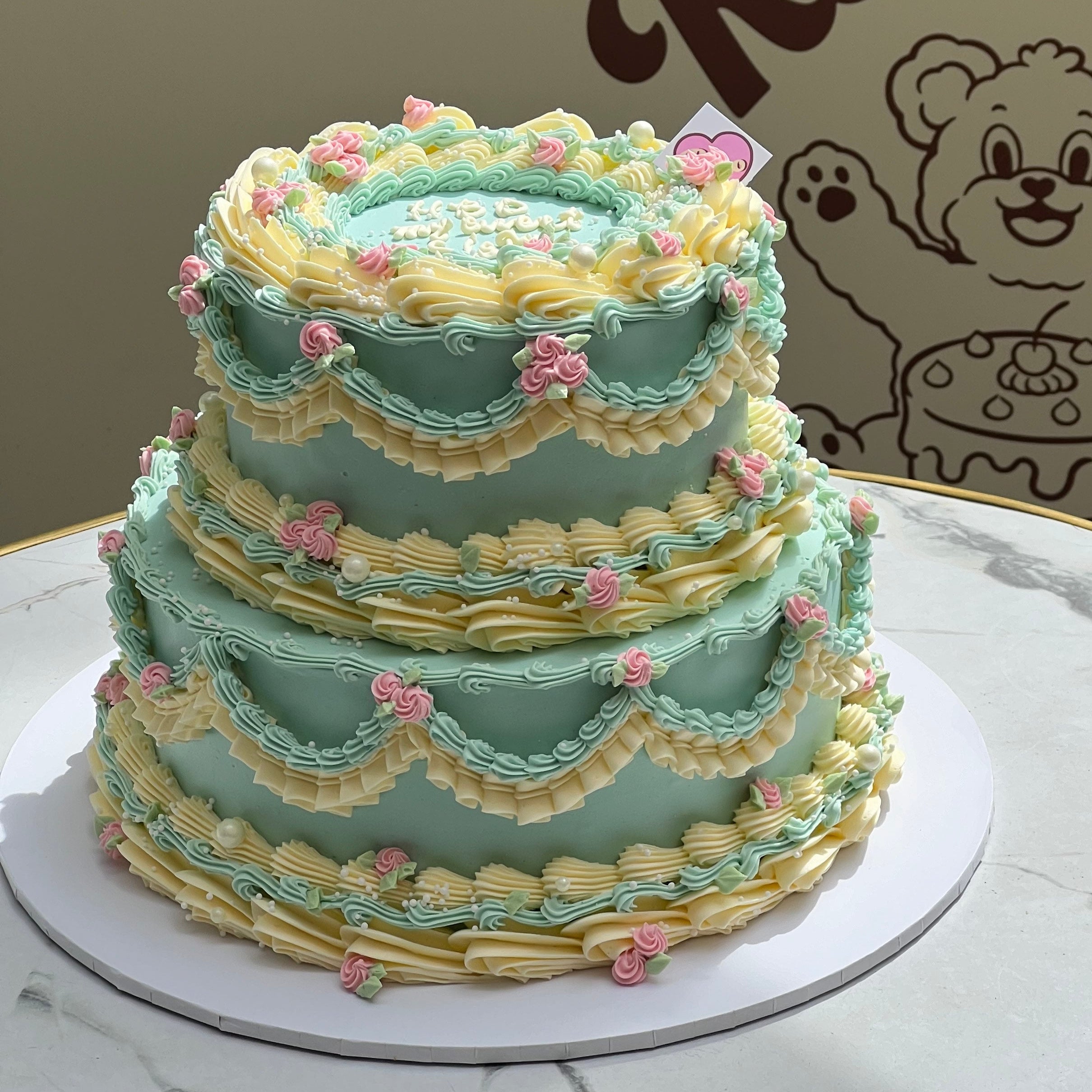 Royal Rose Vintage 2 tier Cake