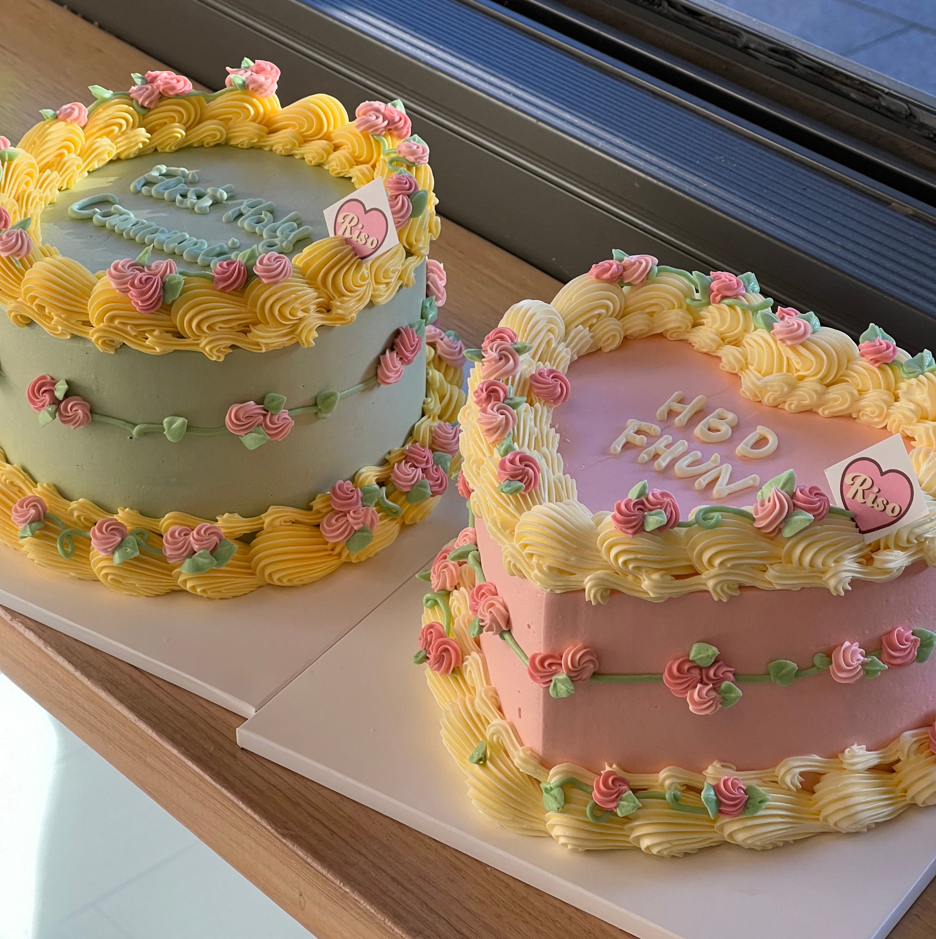 Rose Beauty Vintage Cake (Round/Heart)