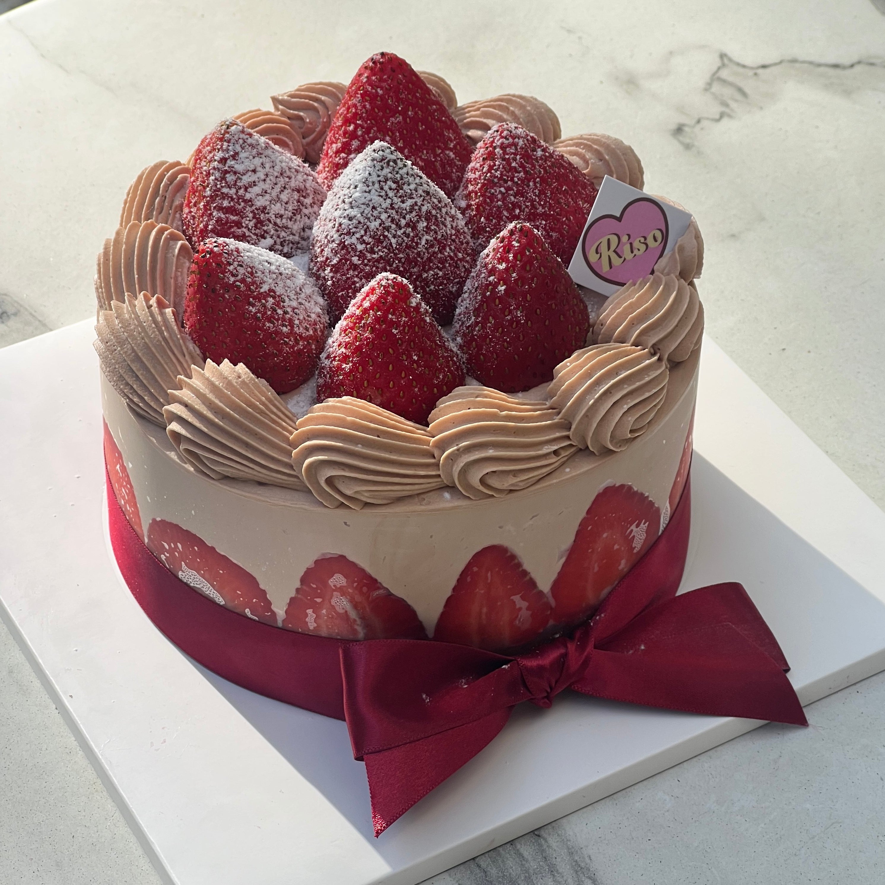 Fresh Cream Chocolate Strawberry Cake