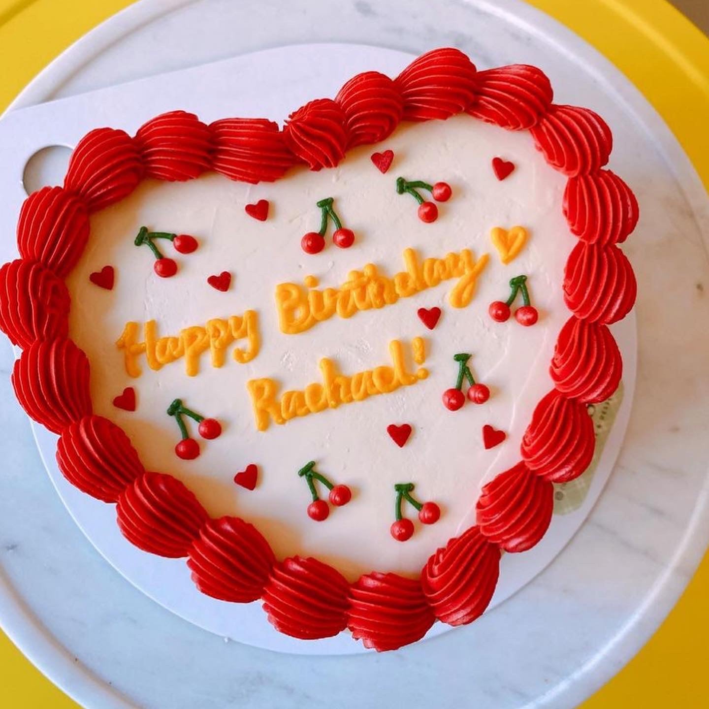 Vintage Heart Cherry Cake