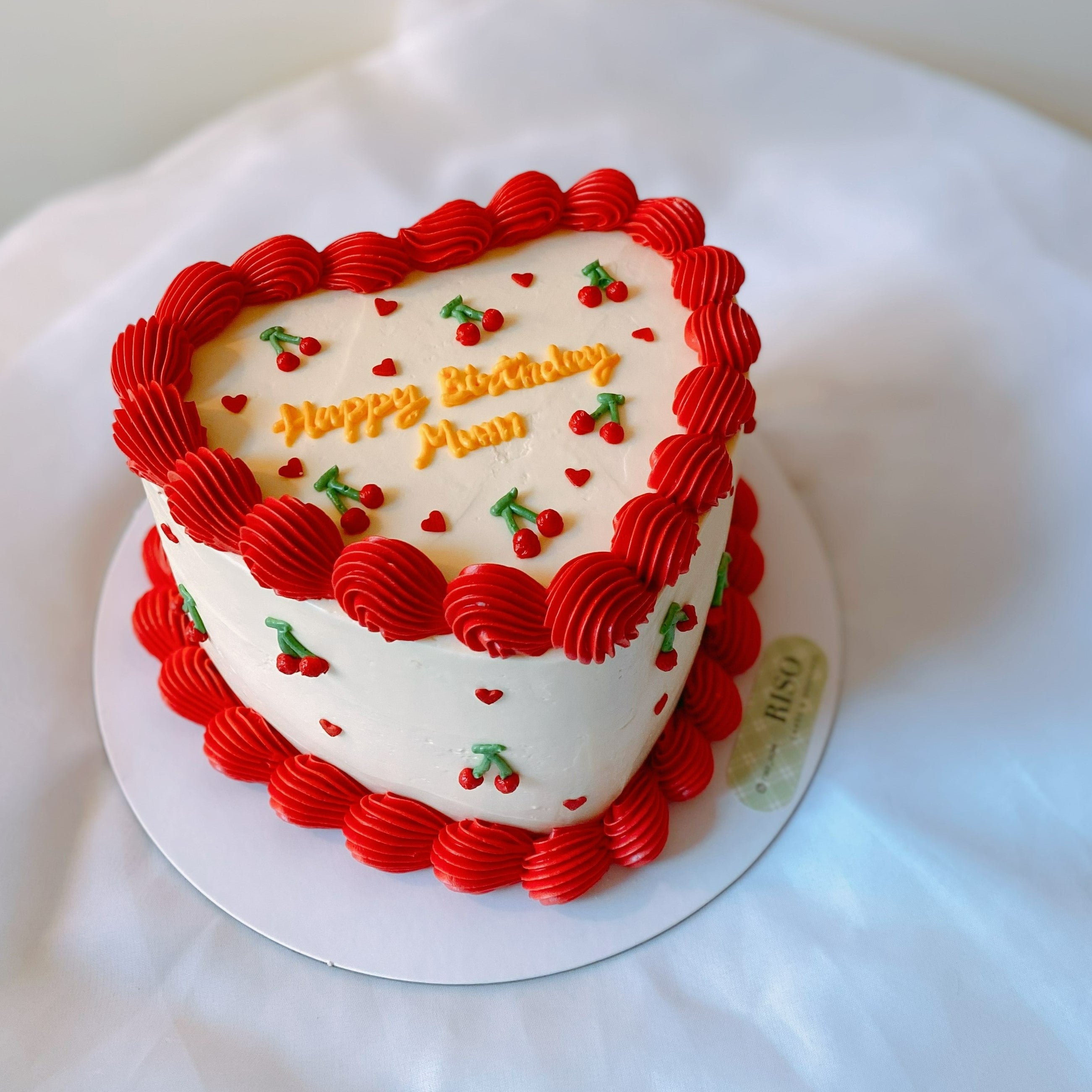 Vintage Heart Cherry Cake
