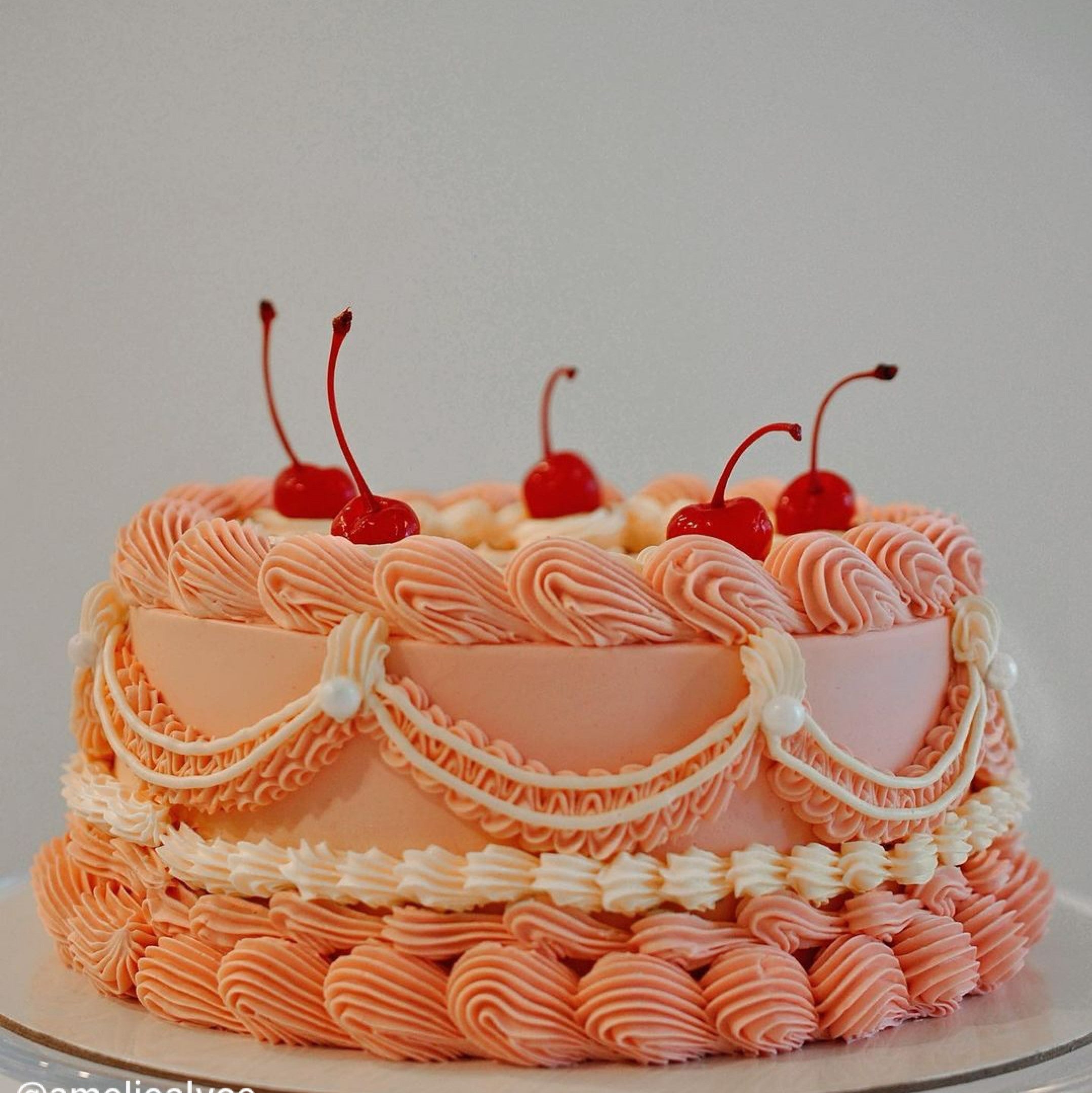 Classic Vintage Cake (Round/Heart)