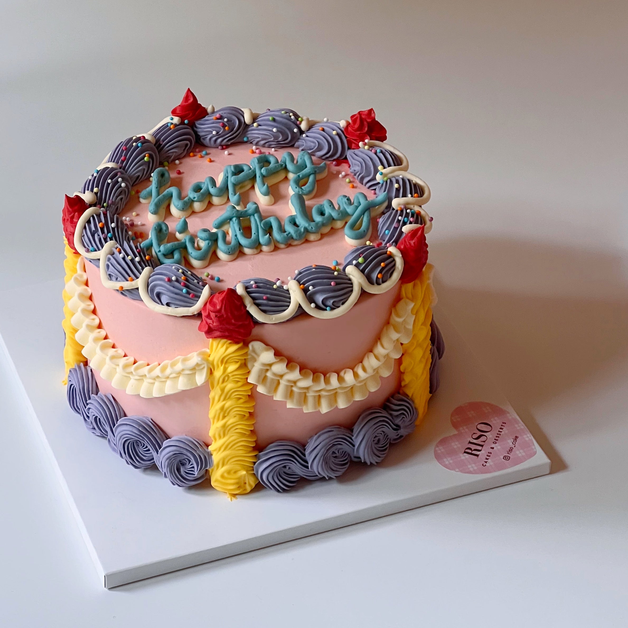 Neon Candlelight Cake