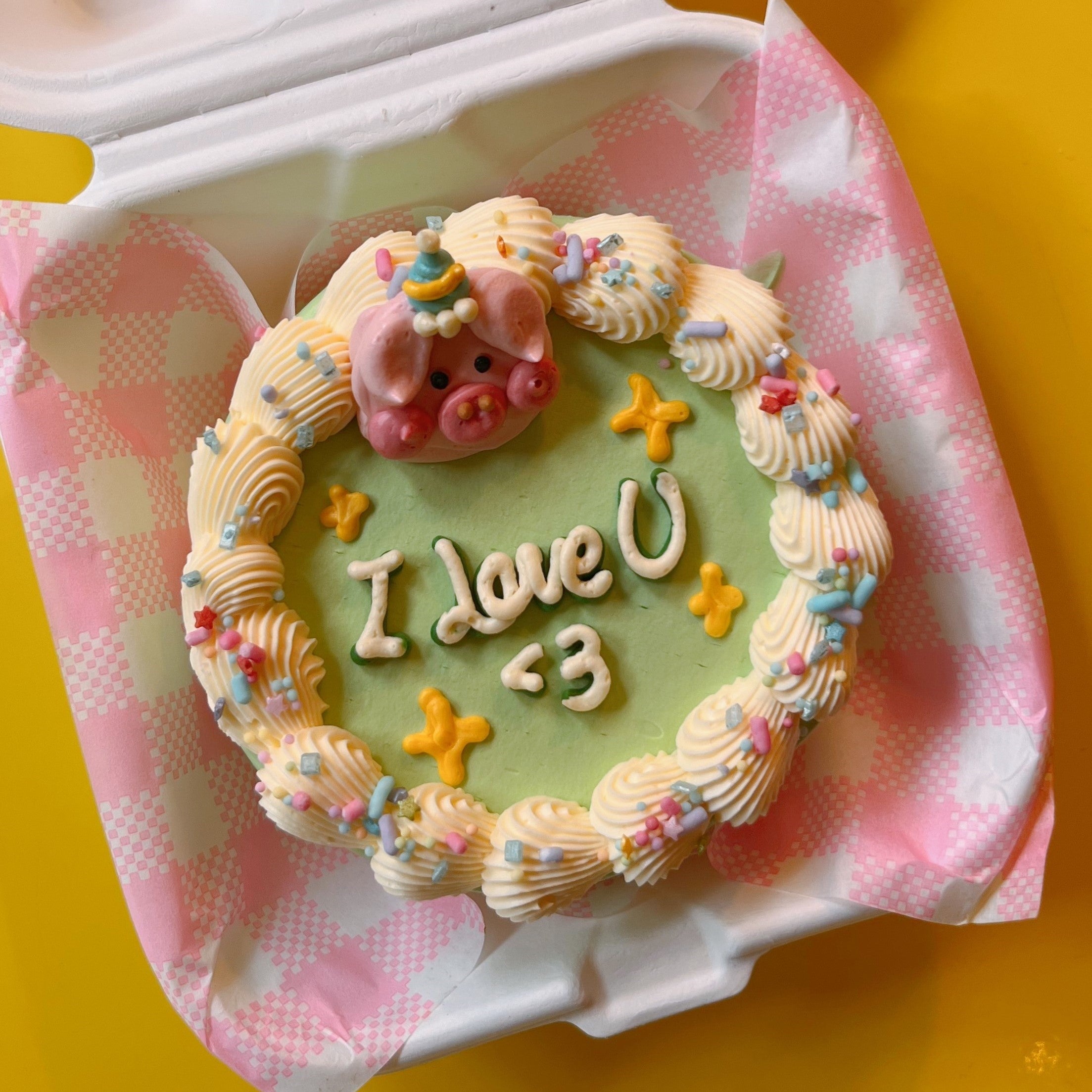 Animal Face Lunch Box Cake