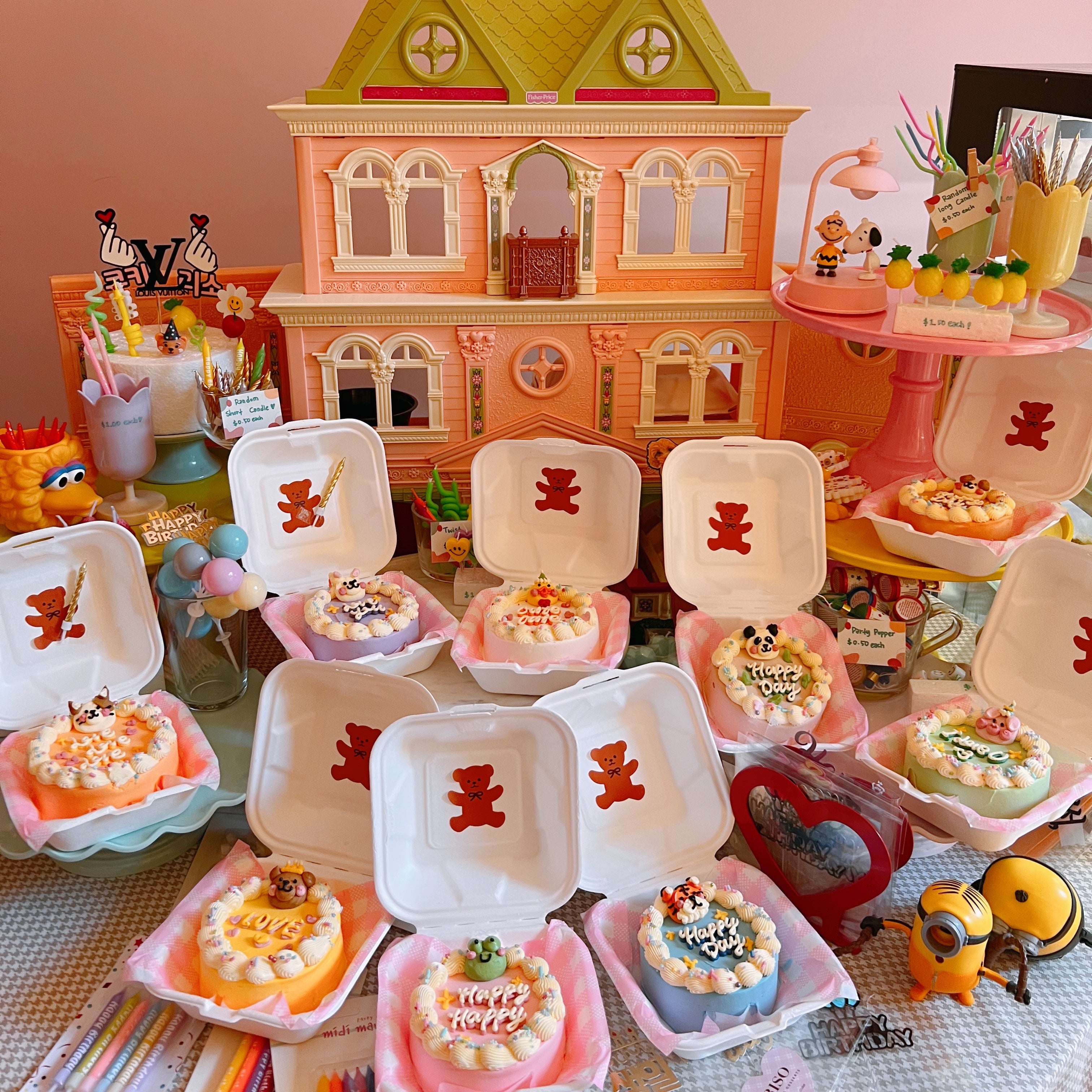 Animal Face Lunch Box Cake