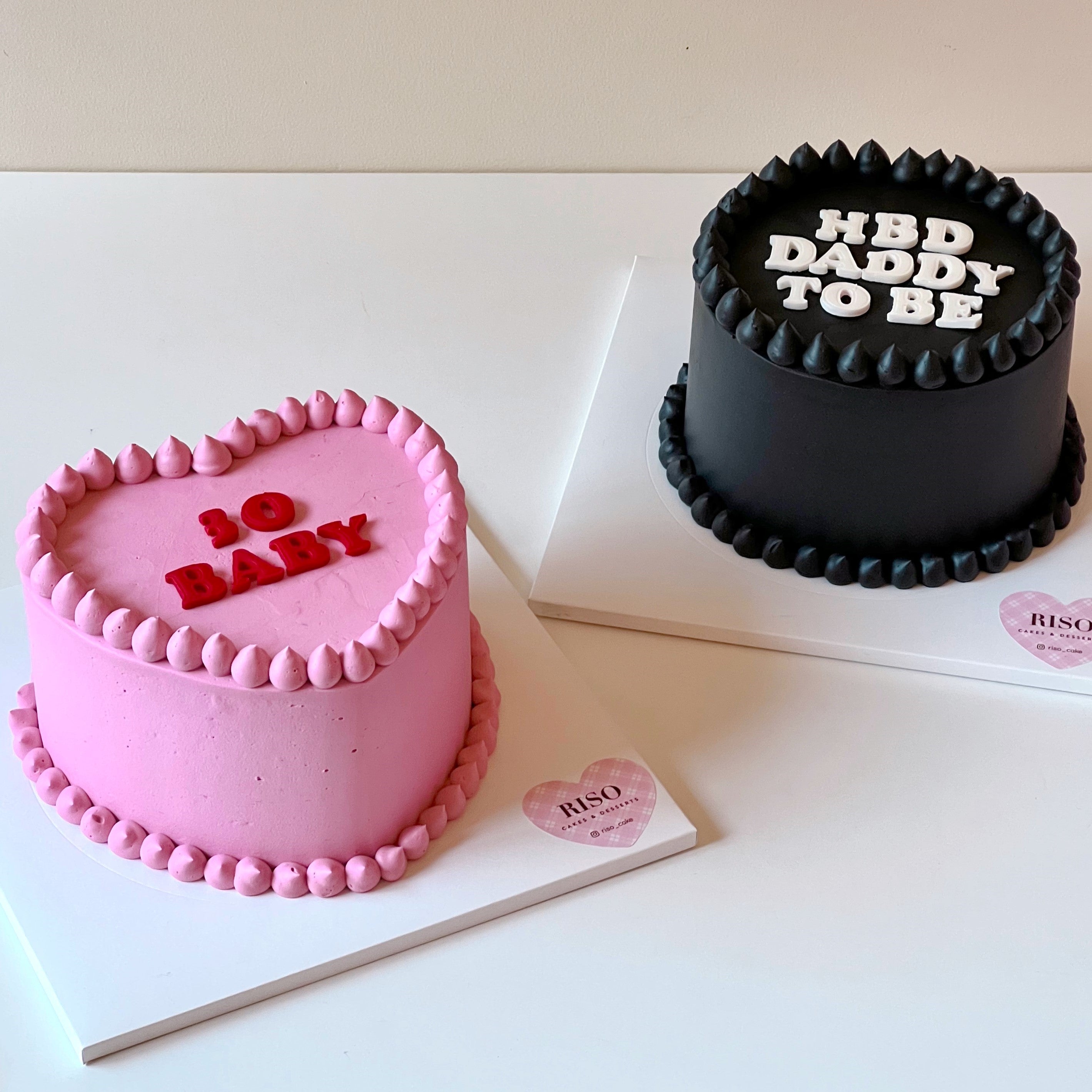 Simple Pom Pom Cake (Round/Heart)