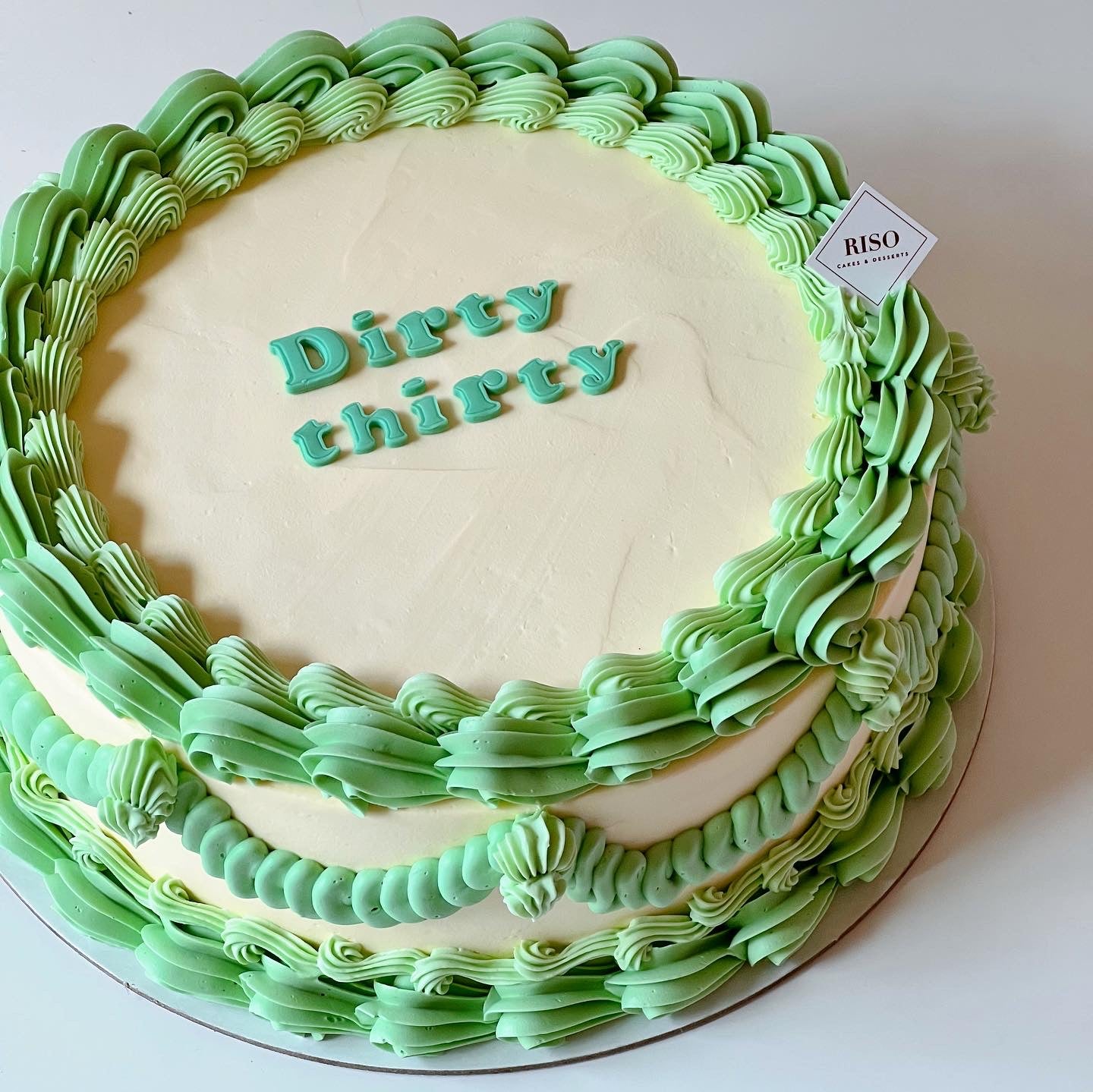 One Colour Text Cake (Round/Heart)