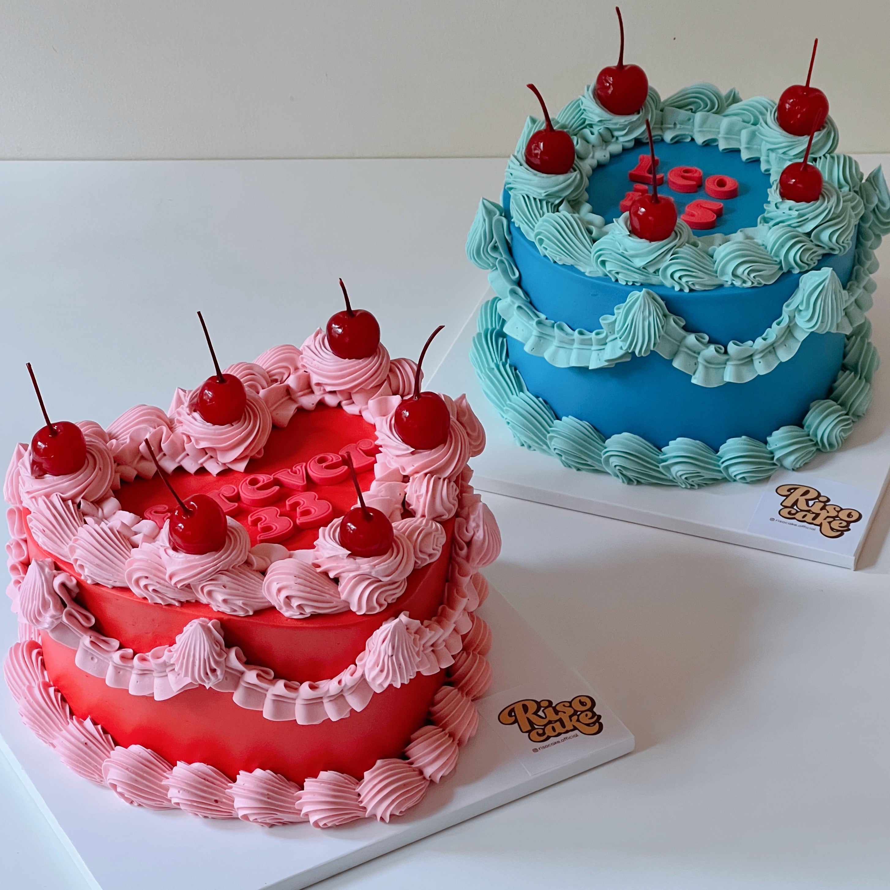 Vintage Text Cake (Round/Heart)