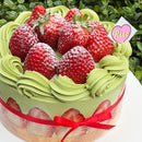 Fresh Matcha Cream Strawberry Cake