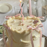 Pearl Balletcore Cake (Round/Heart)