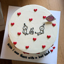 Stick Figure Cake (Round/Heart)
