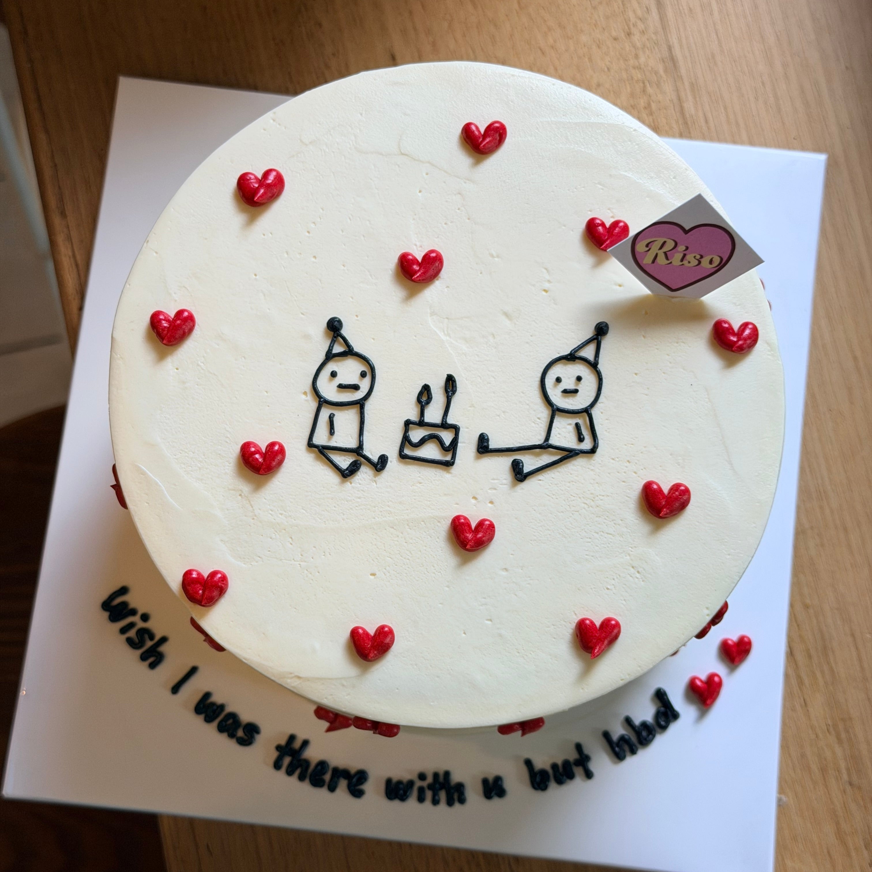 Stick Figure Cake (Round/Heart)