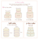 Side Ribbon  Vintage Cake (Round/Heart)