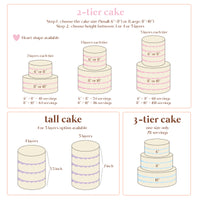 Side Ribbon  Vintage Cake (Round/Heart)