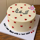 Stick Figure Cake (Round/Heart)