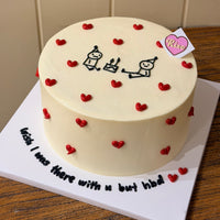 Stick Figure Cake (Round/Heart)