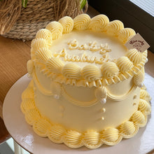 Load image into Gallery viewer, [Gender Reveal] Simple Vintage Cake ver.2 (Round/Heart)
