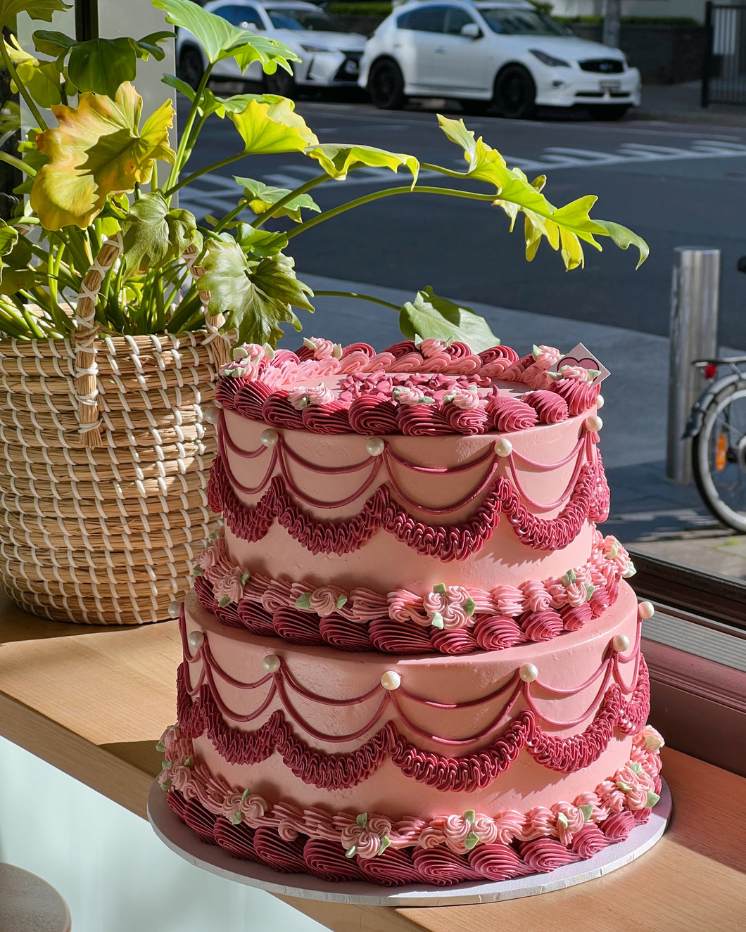 Rose Vintage Garden 2 tier Cake