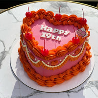 Vintage Text Cake 2 (Round/Heart)