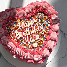 Load image into Gallery viewer, Vintage Sprinkle Cake (Round/Heart)
