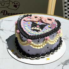 Load image into Gallery viewer, Ribbon Kuromi Cake  (Round/Heart)
