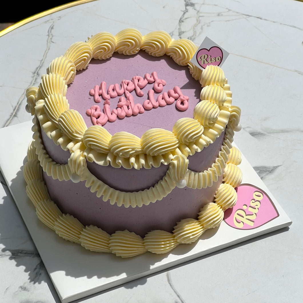 Simple Vintage Cake (Round/Heart)