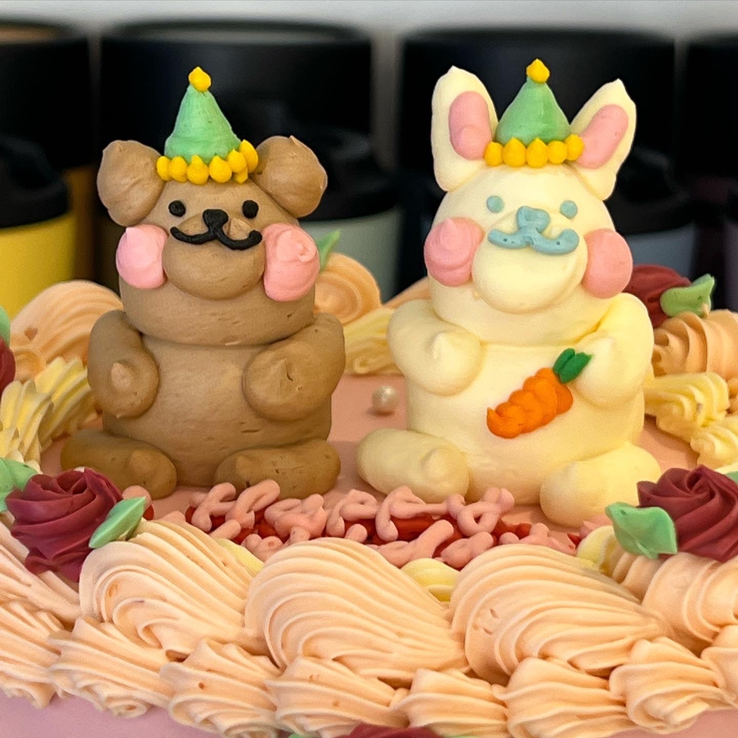 Rose vintage Animal Cake