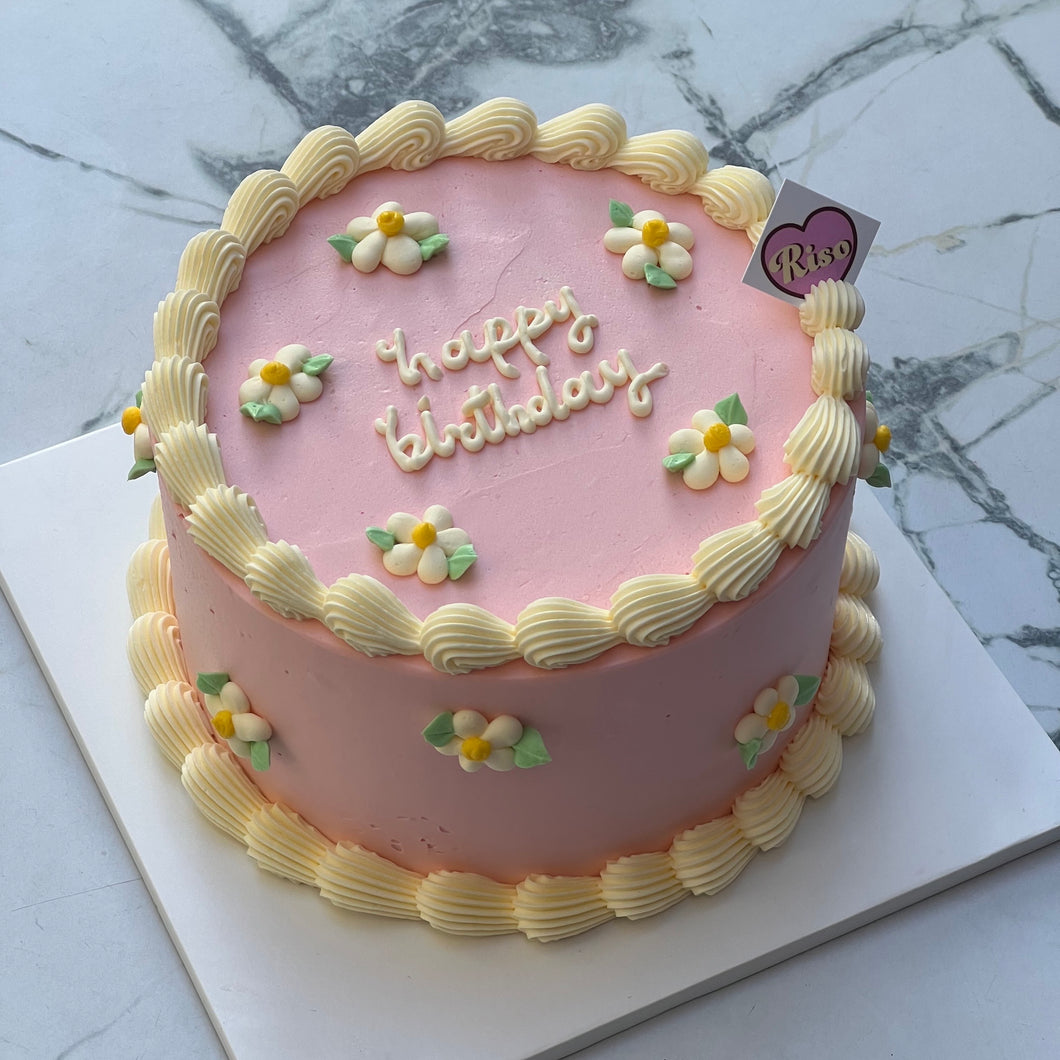 Daisy Cake (Round/Heart)