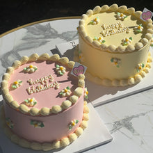 Load image into Gallery viewer, Daisy Cake (Round/Heart)
