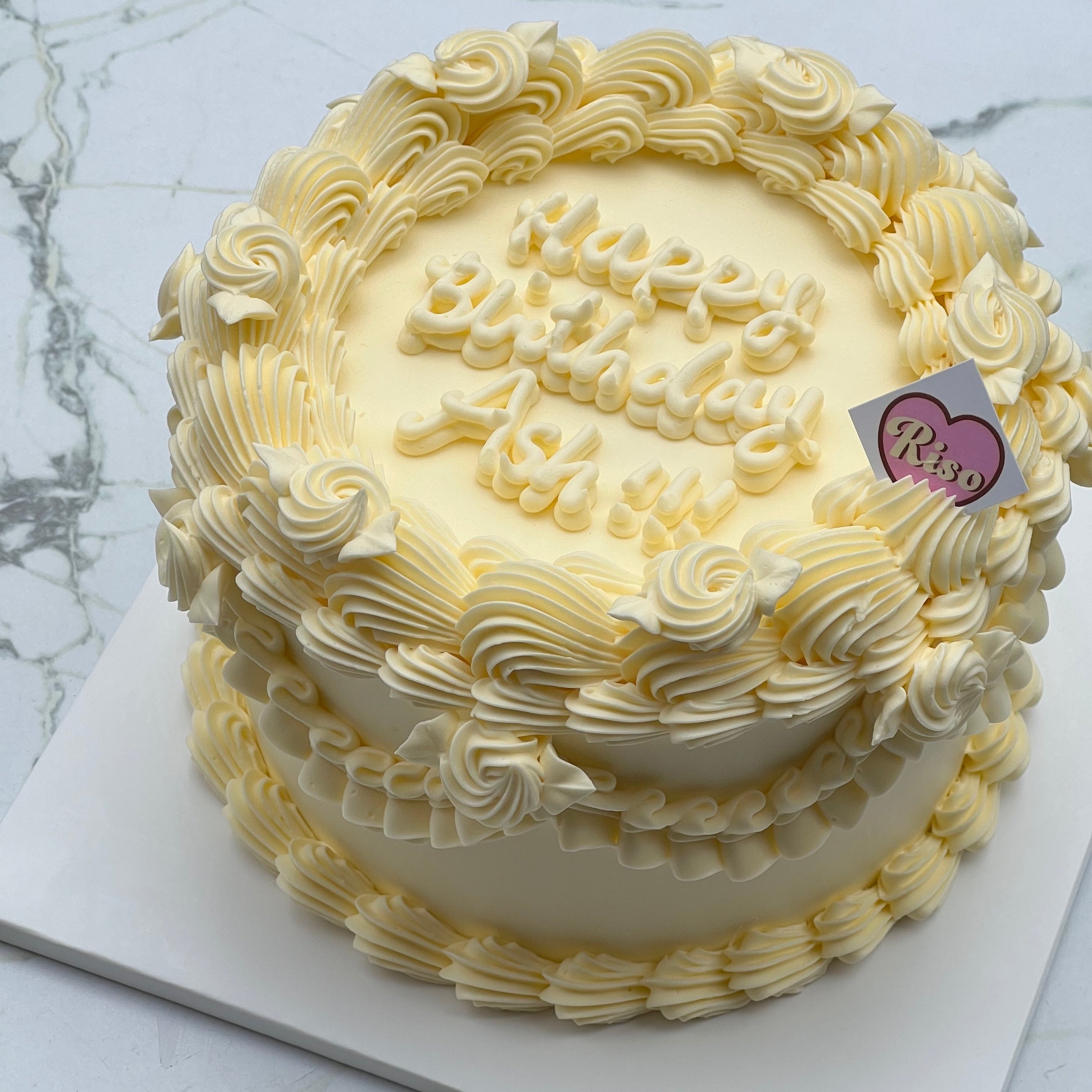 [Gender Reveal] Rose Vintage Cake (Round/Heart)