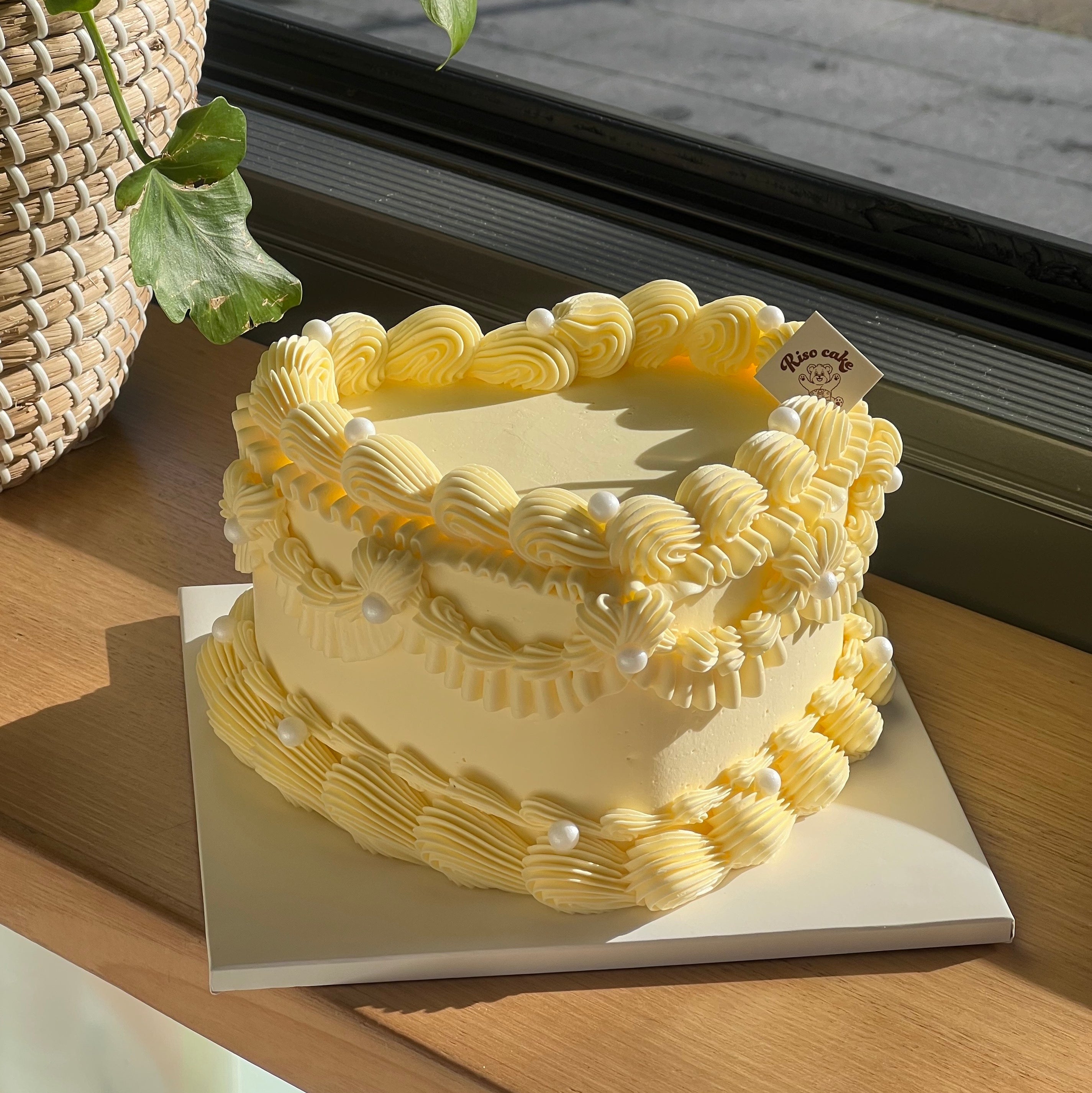 [Gender Reveal] Lace Vintage Cake (Round/Heart)