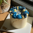 2025 Father's Day Royal Blue & Gold Delight Cake