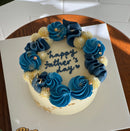 2025 Father's Day Royal Blue & Gold Delight Cake