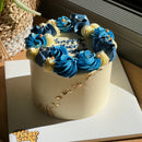 2025 Father's Day Royal Blue & Gold Delight Cake