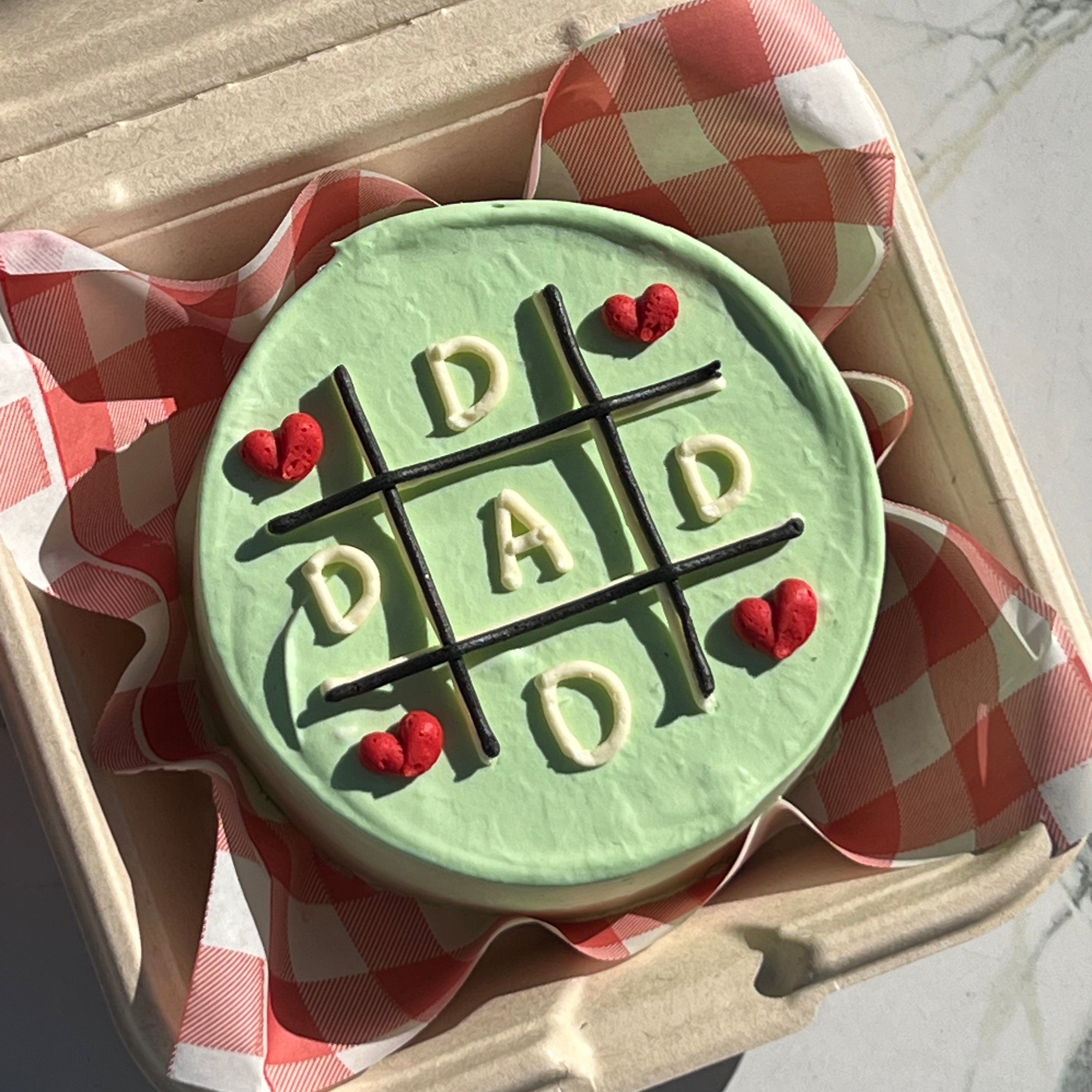 2025 Father's Day Tic-Tac-Dad Lunch Box Cake